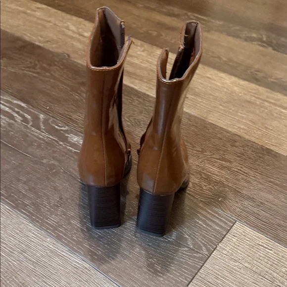 BAMBOO Tan Heeled Boots - Picture 2 of 7